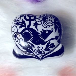 “Getcher squirrel on!” Ceramic Black & White Trinket Box Urban Outfitters Ornate